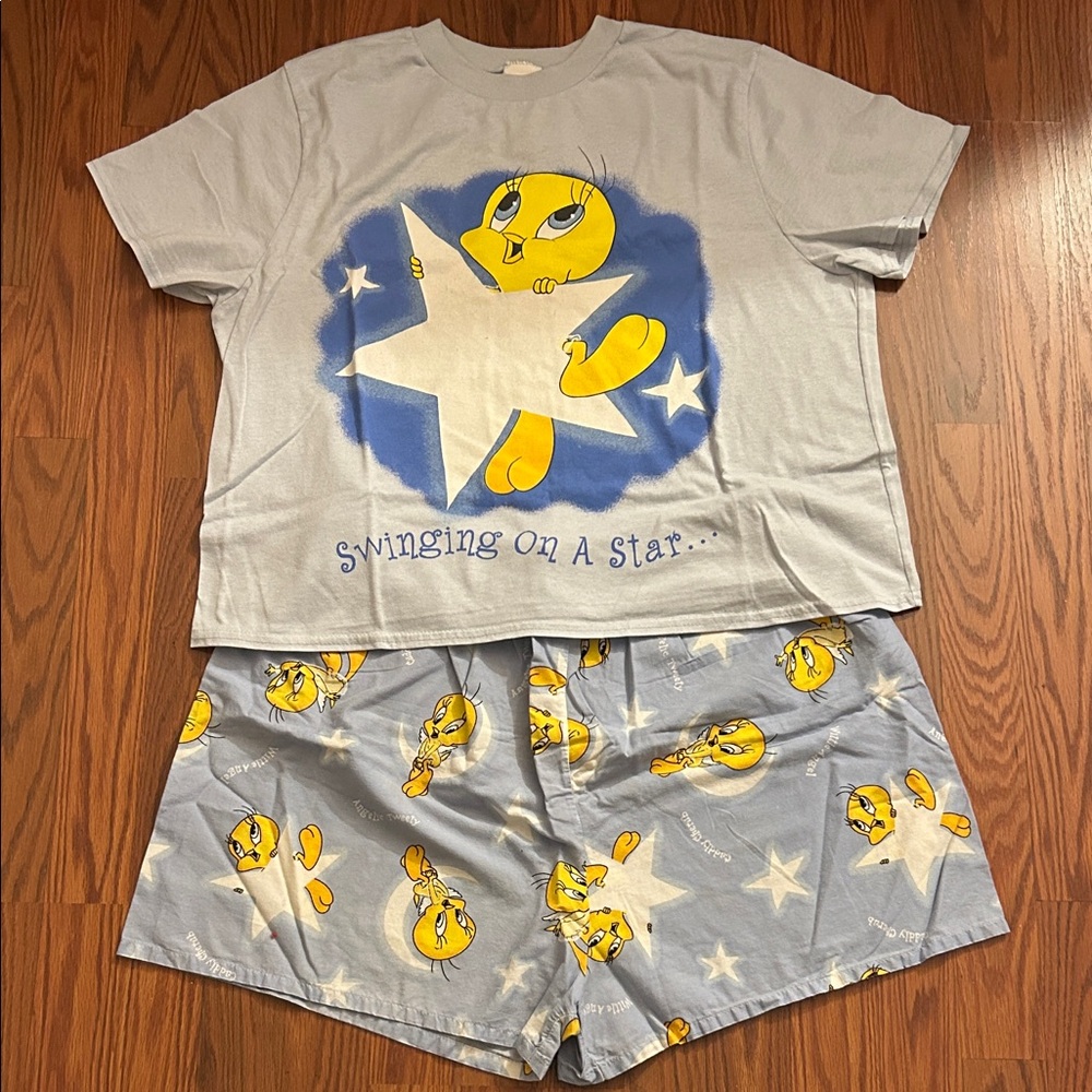 Vintage Warner Bros Looney Tunes Pajama Set